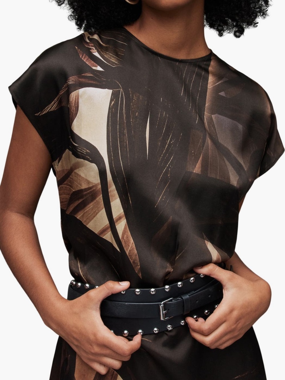 AllSaints iris dress. coffee brown color way - Picture 2 of 9